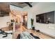Living room with modern decor flows into an open layout, seamlessly connecting living spaces at 400 W Peachtree Nw St # 2614, Atlanta, GA 30308