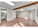 Basement with laminate flooring and an attached bathroom at 2100 Stone Hollow Ct, Marietta, GA 30062