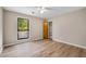 Bedroom featuring a ceiling fan and laminate flooring at 2100 Stone Hollow Ct, Marietta, GA 30062