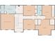 Second floor plan featuring the primary bedroom with ensuite bath, plus four bedrooms, two baths at 4295 Parish Trce, Marietta, GA 30066