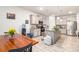Spacious kitchen with stainless steel appliances and a large island at 328 Orchid Dr, Mcdonough, GA 30252