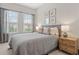 Comfortable bedroom with large windows, a soft bed, and matching nightstands at 613 Stickley Oak Way, Woodstock, GA 30189