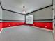 Bright bedroom featuring two-tone wall color and light carpet at 215 Haleys Ct, Woodstock, GA 30188