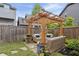 Serene backyard featuring a pergola with seating, stone patio, and a beautifully landscaped yard at 676 Juneberry Ln, Atlanta, GA 30316