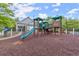 Community playground with slide and climbing structure on mulch surface, ideal for Gathering fun at 4605 Heathcliff Way, Cumming, GA 30041