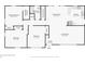 First floor plan featuring three bedrooms, living room, dining room, and kitchen at 2193 Cloverdale Se Dr, Atlanta, GA 30316