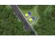 Aerial view of the community with home unit locations and proximity to green space along Lawton Street at 971 Peeples Sw St, Atlanta, GA 30310