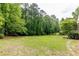 Spacious backyard with lush grass, surrounded by mature trees, offering a private and serene outdoor space at 1575 Spalding Dr, Sandy Springs, GA 30350
