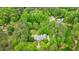 Aerial shot showcasing the grand home nestled among lush greenery at 4500 Candacraig, Alpharetta, GA 30022