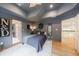 Spacious bedroom with a gray color scheme, modern lighting, and lots of room to relax at 4500 Candacraig, Alpharetta, GA 30022