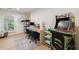 Functional office with desk, workspace and arcade game at 4500 Candacraig, Alpharetta, GA 30022
