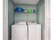 Laundry room featuring side-by-side washer and dryer and a wire rack for storage at 352 Southgate Dr, Locust Grove, GA 30248
