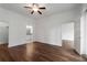 Bright bedroom featuring hardwood floors with an adjoining closet and bathroom at 384 Ralph Mcgill Ne Blvd # 318, Atlanta, GA 30312