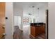 Modern kitchen with stainless steel appliances, hardwood floors, granite countertops, and open floor plan at 384 Ralph Mcgill Ne Blvd # 318, Atlanta, GA 30312