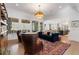Bright living room with view to the outdoor patio at 120 Nezhat Pl, Sandy Springs, GA 30350