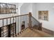 Beautiful staircase with hardwood floors and a large window for ample lighting at 120 Nezhat Pl, Sandy Springs, GA 30350