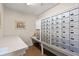 Mailroom with individual mailboxes, counter space, and bulletin board at 305 Ridley Howard Ct, Decatur, GA 30030