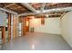 Bright and spacious basement features an epoxy floor and exposed beams at 1508 Walker Ridge Sw Dr, Marietta, GA 30064