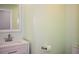 Cozy powder room with a modern vanity and a neutral color palette at 1508 Walker Ridge Sw Dr, Marietta, GA 30064