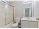 Bathroom with sliding glass doors on the shower at 6099 Camden Forrest Cv, Riverdale, GA 30296