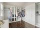 Walk-in closet features custom shelving, storage and hardwood flooring at 31 Brownson Ct, Acworth, GA 30101