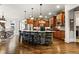 Large kitchen featuring stainless appliances and center island with barstool seating at 31 Brownson Ct, Acworth, GA 30101