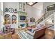 Spacious living area features hardwood floors and a staircase to the upper level at 31 Brownson Ct, Acworth, GA 30101