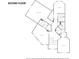 Floorplan of the second level of the home including four bedrooms and a bonus room at 5118 Greythorne Ln, Marietta, GA 30068