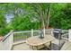Inviting back deck with grill and outdoor seating surrounded by lush greenery at 185 Elizabeth St, Atlanta, GA 30307