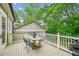 Spacious deck featuring a table, chairs, and a grill, surrounded by lush greenery for outdoor enjoyment at 185 Elizabeth St, Atlanta, GA 30307