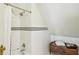 Clean bathroom with tile accents and a shower-tub combo at 185 Elizabeth St, Atlanta, GA 30307
