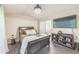 Serene main bedroom with a modern chandelier, sleek furniture, and stylish decor at 285 Enterprise Path, Hiram, GA 30141