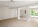 This bright basement area is spacious and open with sliding glass doors to the yard at 2834 Vicksburg Ct, Decatur, GA 30034
