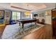 Spacious game room featuring a pool table and decorative rug at 455 Mayo Rd, Covington, GA 30014