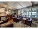 Inviting living room featuring a water view and comfortable leather seating at 455 Mayo Rd, Covington, GA 30014