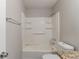 Bathroom view showcasing a shower and toilet at 5326 Rocky Pine Dr, Lithonia, GA 30038