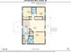 Detailed floor plan of the house showcasing the layout of bedrooms, living spaces, and bathrooms at 379 Villa Rosa Way, Temple, GA 30179