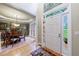 Elegant foyer showcasing a dining room and hardwood floors for a grand entrance at 745 Devon Hill Ct, Roswell, GA 30075