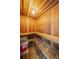 Inviting home sauna complete with wooden benches and traditional heating elements at 1178 Roxboro Ne Cv, Atlanta, GA 30324
