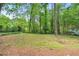 Large backyard with a lush lawn and surrounded by mature trees, providing a private and serene setting at 3901 Bonnie Se Ln, Atlanta, GA 30354