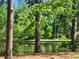 Picturesque view of Duck Pond, framed by mature trees and lush greenery at 2580 Acorn Ne Ave, Atlanta, GA 30305