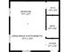 Floor plan featuring a bedroom, bathroom, open space with kitchenette, and foyer at 2580 Acorn Ne Ave, Atlanta, GA 30305