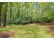 Scenic view of a sprawling yard with verdant grass and mature trees, creating a serene outdoor setting at 681 Hampton Sw Pl, Marietta, GA 30064