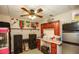Basement bar area, complete with a mini-fridge, cabinets, and counter space for entertaining guests at 190 Country Club Dr, Hiram, GA 30141