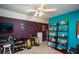 Office featuring custom shelving, and decorative items to brighten up the space at 190 Country Club Dr, Hiram, GA 30141