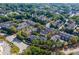 Aerial view of a residential neighborhood with tree-lined streets and well-maintained townhomes and apartments at 4656 Ivygate Se Cir, Atlanta, GA 30339