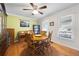 Cozy dining room with hardwood floors and classic finishes at 5531 Hurstcliffe Nw Dr, Kennesaw, GA 30152