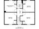 Second floor plan features four bedrooms, one of which is a primary bedroom, connected by a hall and bathrooms at 1051 Curran Nw St, Atlanta, GA 30318