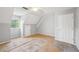 Bedroom has a ceiling fan, window, and closet at 3880 Dial Mill Ne Rd, Conyers, GA 30013