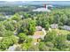 Breathtaking aerial view of the property near Lake Lanier surrounded by mature trees at 1455 Lockridge Dr, Cumming, GA 30041